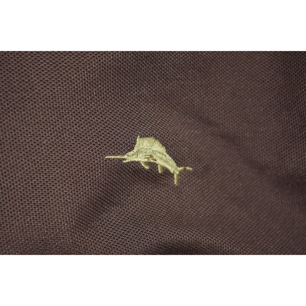 Tommy Bahama Men's Brown Polo size Medium - Picture 4 of 9